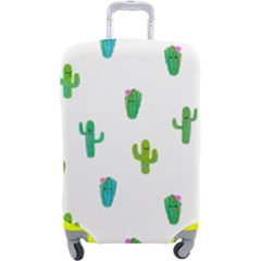 Funny Cacti With Muzzles Luggage Cover (large) by SychEva