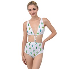 Funny Cacti With Muzzles Tied Up Two Piece Swimsuit by SychEva