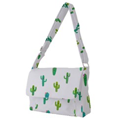 Funny Cacti With Muzzles Full Print Messenger Bag (s) by SychEva