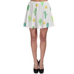 Green Cacti With Sun Skater Skirt