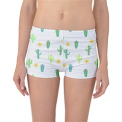 Green Cacti With Sun Boyleg Bikini Bottoms