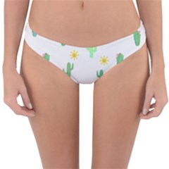 Green Cacti With Sun Reversible Hipster Bikini Bottoms by SychEva