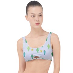 Green Cacti With Sun The Little Details Bikini Top by SychEva