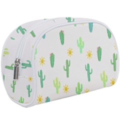 Green Cacti With Sun Make Up Case (large) by SychEva