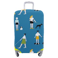 Girls Walk With Their Dogs Luggage Cover (medium) by SychEva