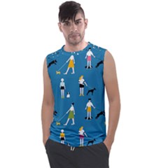 Girls Walk With Their Dogs Men s Regular Tank Top by SychEva