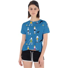 Girls Walk With Their Dogs Open Back Sport Tee by SychEva