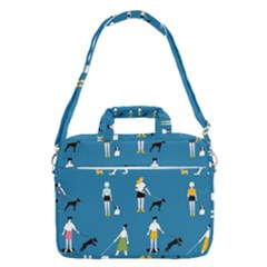 Girls Walk With Their Dogs Macbook Pro Shoulder Laptop Bag (large) by SychEva