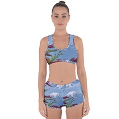 Mountain-mount-landscape-japanese Racerback Boyleg Bikini Set by Sudhe