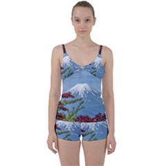 Mountain-mount-landscape-japanese Tie Front Two Piece Tankini by Sudhe