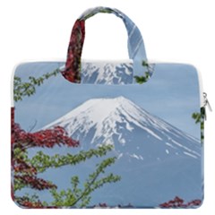 Mountain-mount-landscape-japanese Macbook Pro Double Pocket Laptop Bag by Sudhe
