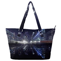 Cityscape-light-zoom-city-urban Full Print Shoulder Bag by Sudhe