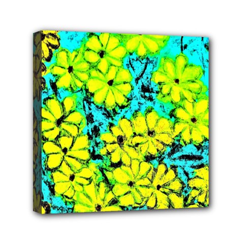 Chrysanthemums Mini Canvas 6  x 6  (Stretched)