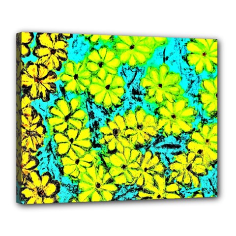 Chrysanthemums Canvas 20  x 16  (Stretched)