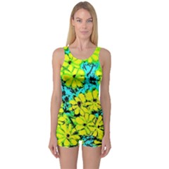 Chrysanthemums One Piece Boyleg Swimsuit