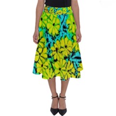 Chrysanthemums Perfect Length Midi Skirt