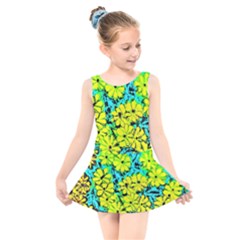 Chrysanthemums Kids  Skater Dress Swimsuit