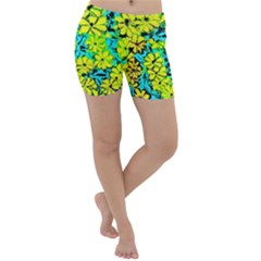 Chrysanthemums Lightweight Velour Yoga Shorts