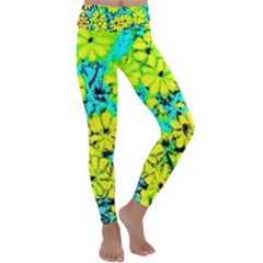 Chrysanthemums Kids  Lightweight Velour Classic Yoga Leggings