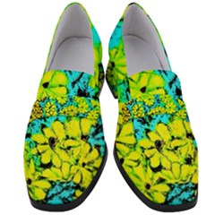 Chrysanthemums Women s Chunky Heel Loafers