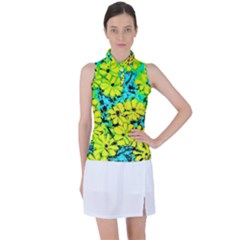 Chrysanthemums Women s Sleeveless Polo Tee