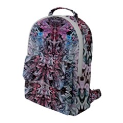 Abstract Waves  Flap Pocket Backpack (large) by kaleidomarblingart