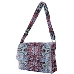 Abstract Waves  Full Print Messenger Bag (l)