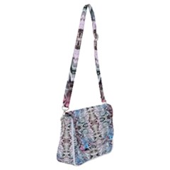 Abstract Waves Iii Shoulder Bag With Back Zipper