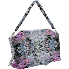 Abstract Waves Iv Canvas Crossbody Bag by kaleidomarblingart