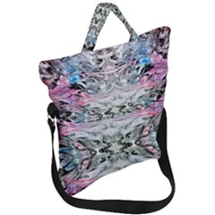 Abstract Waves Iv Fold Over Handle Tote Bag