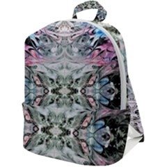 Abstract Waves Iv Zip Up Backpack