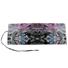 Abstract Waves-mixed Media Roll Up Canvas Pencil Holder (s)