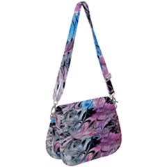 Abstract Waves Module Saddle Handbag by kaleidomarblingart