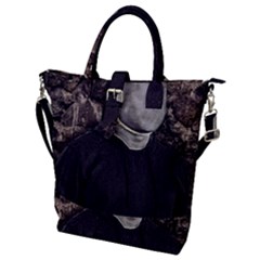 No Face Hanged Creepy Poster Buckle Top Tote Bag by dflcprintsclothing