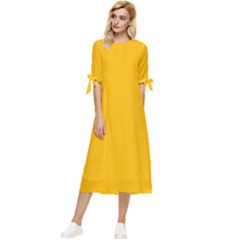 Summer Day Dress Bow Sleeve Chiffon Midi Dress by longlims