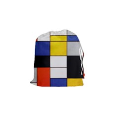 Composition A By Piet Mondrian Drawstring Pouch (small) by impacteesstreetweareight