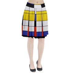 Composition A By Piet Mondrian Pleated Skirt by impacteesstreetweareight