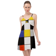 Composition A By Piet Mondrian Summer Time Chiffon Dress