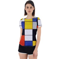 Composition A By Piet Mondrian Back Cut Out Sport Tee by impacteesstreetweareight