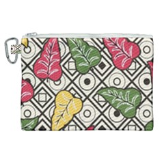 Leaves Foliage Batik Seamless Canvas Cosmetic Bag (xl) by Amaryn4rt