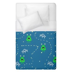 Funny Aliens With Spaceships Duvet Cover (single Size) by SychEva