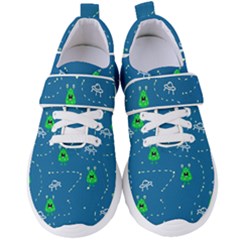 Funny Aliens With Spaceships Women s Velcro Strap Shoes by SychEva