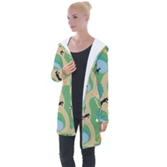Girls With Dogs For A Walk In The Park Longline Hooded Cardigan by SychEva