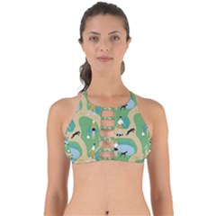 Girls With Dogs For A Walk In The Park Perfectly Cut Out Bikini Top by SychEva