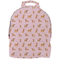 Cute Chihuahua With Sparkles On A Pink Background Mini Full Print Backpack by SychEva