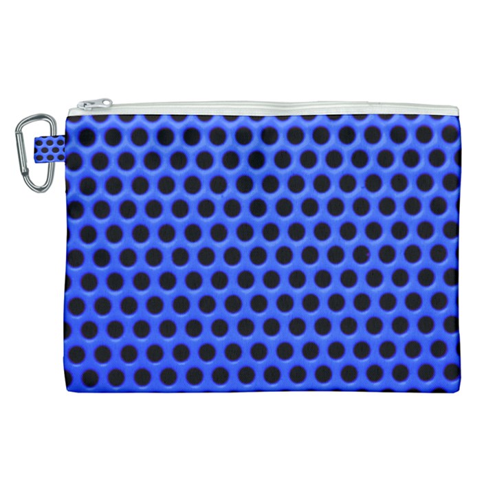 Metallic Mesh Screen-blue Canvas Cosmetic Bag (XL)