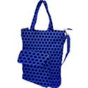 Metallic Mesh Screen-blue Shoulder Tote Bag View1