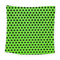 Metallic Mesh Screen-green Square Tapestry (large) by impacteesstreetweareight