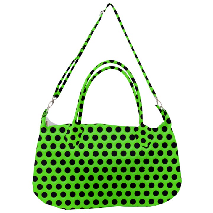 Metallic Mesh Screen-green Removal Strap Handbag
