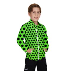 Metallic Mesh Screen-green Kids  Windbreaker